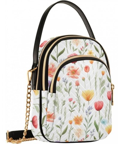 Flower Floral Small Crossbody Bags for Women Cell Phone Shoulder Purse Handbags Wallet 21216896 $15.11 Crossbody Bags