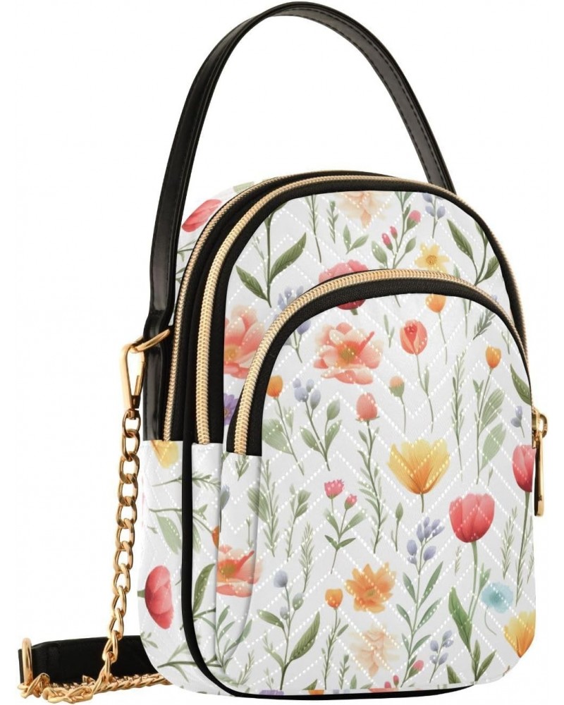 Flower Floral Small Crossbody Bags for Women Cell Phone Shoulder Purse Handbags Wallet 21216896 $15.11 Crossbody Bags