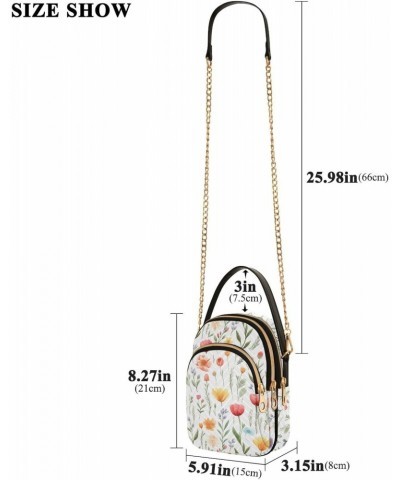 Flower Floral Small Crossbody Bags for Women Cell Phone Shoulder Purse Handbags Wallet 21216896 $15.11 Crossbody Bags