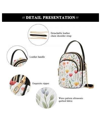 Flower Floral Small Crossbody Bags for Women Cell Phone Shoulder Purse Handbags Wallet 21216896 $15.11 Crossbody Bags