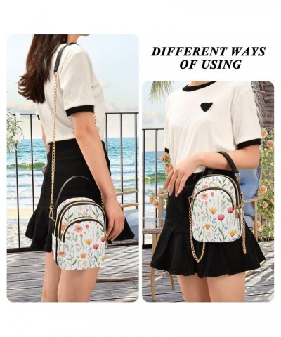 Flower Floral Small Crossbody Bags for Women Cell Phone Shoulder Purse Handbags Wallet 21216896 $15.11 Crossbody Bags