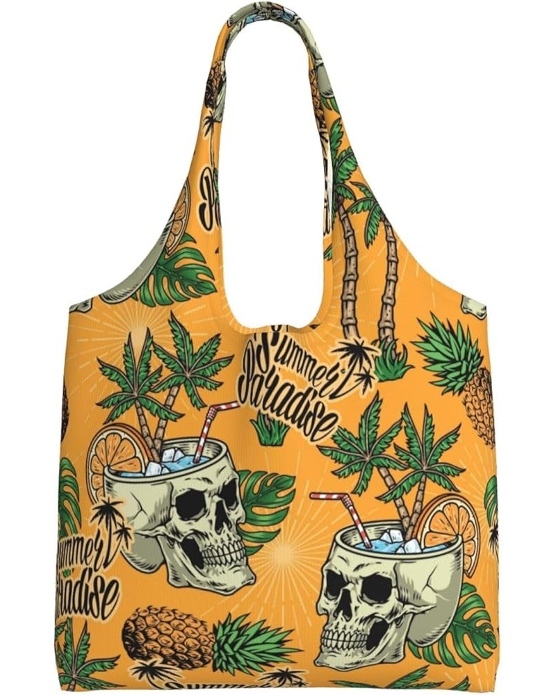 Palm Trees Single Shoulder Commuter Canvas Tote Bags For Women And Men Palm Trees 7 $12.31 Totes