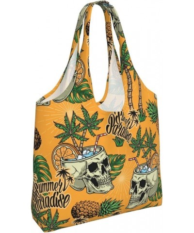 Palm Trees Single Shoulder Commuter Canvas Tote Bags For Women And Men Palm Trees 7 $12.31 Totes