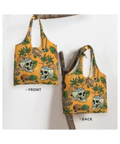 Palm Trees Single Shoulder Commuter Canvas Tote Bags For Women And Men Palm Trees 7 $12.31 Totes