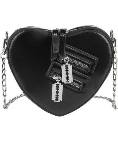 Women Red Heart Purse Cute Love Heart Shape Shoulder Handbag Girls Evening Clutch Bag Chain Purse Black $12.54 Shoulder Bags