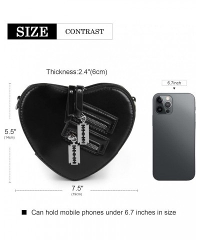 Women Red Heart Purse Cute Love Heart Shape Shoulder Handbag Girls Evening Clutch Bag Chain Purse Black $12.54 Shoulder Bags