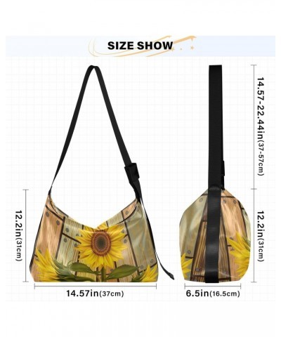 Sunflowers Vintage Womens Tote Bag Leather Shoulder Bag For Women Men Large Hobo Cross Body Bags Handbag $18.01 Totes