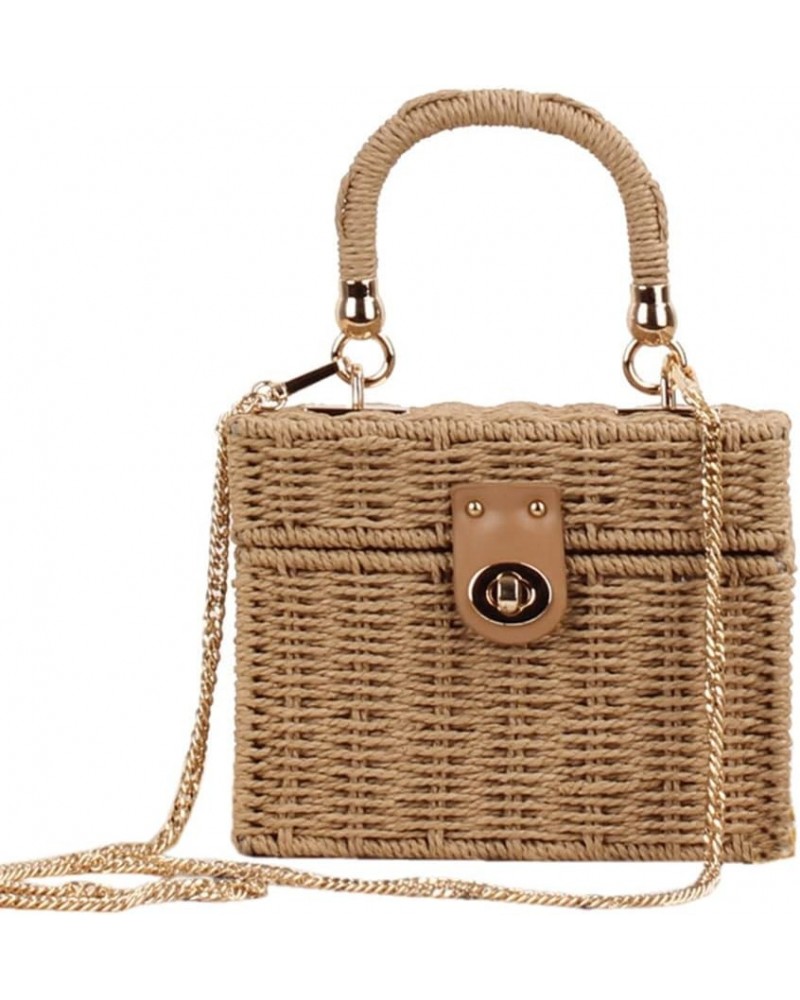 Market Basket Woven Straw Grocery Basket Shopping Bag Wicker Picnic Basket with Handle for Home Outdoor Handbag Brown1 $15.36...