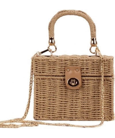 Market Basket Woven Straw Grocery Basket Shopping Bag Wicker Picnic Basket with Handle for Home Outdoor Handbag Brown1 $15.36...