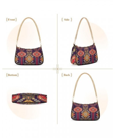 Clutch Shoulder Bags Tote Evening Purse Handbags for Women Hobo Bags Colorful Ethnic Style with Zipper Closure $15.36 Totes