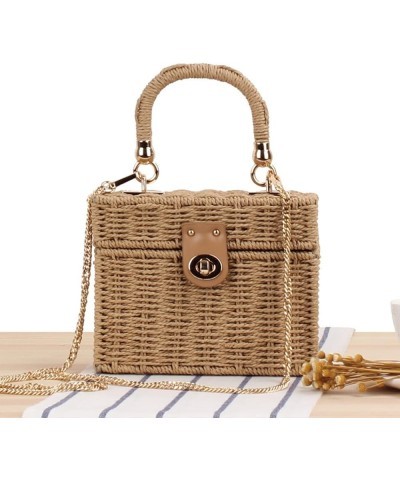 Market Basket Woven Straw Grocery Basket Shopping Bag Wicker Picnic Basket with Handle for Home Outdoor Handbag Brown1 $15.36...