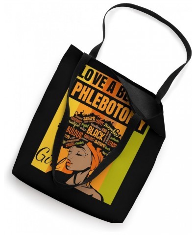 Black Independence Day - Love a Black Phlebotomy Girl Tote Bag $16.19 Totes