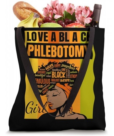 Black Independence Day - Love a Black Phlebotomy Girl Tote Bag $16.19 Totes