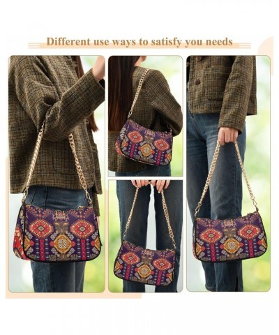 Clutch Shoulder Bags Tote Evening Purse Handbags for Women Hobo Bags Colorful Ethnic Style with Zipper Closure $15.36 Totes