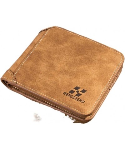 Men's wallet multi-card wallet wallet men short fashion (Color : Corporate Brown) Horizontal brown $44.06 Wallets