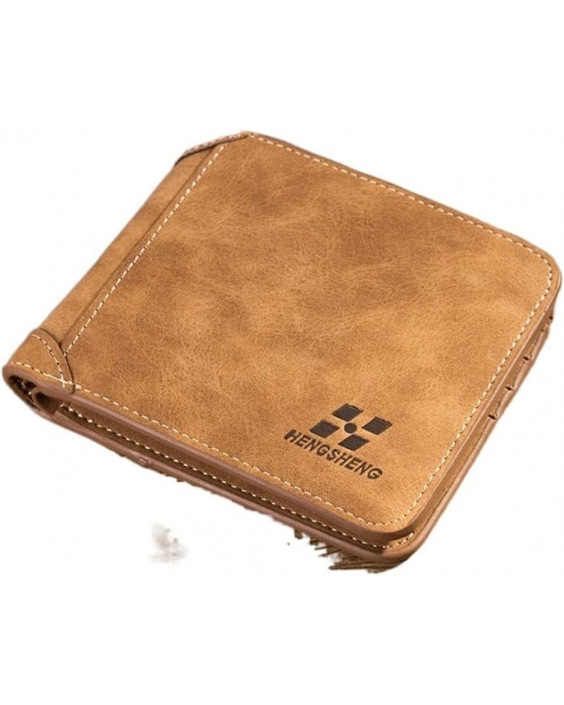 Men's wallet multi-card wallet wallet men short fashion (Color : Corporate Brown) Horizontal brown $44.06 Wallets