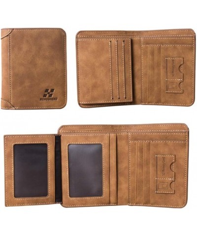 Men's wallet multi-card wallet wallet men short fashion (Color : Corporate Brown) Horizontal brown $44.06 Wallets