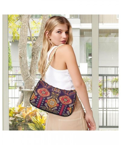 Clutch Shoulder Bags Tote Evening Purse Handbags for Women Hobo Bags Colorful Ethnic Style with Zipper Closure $15.36 Totes