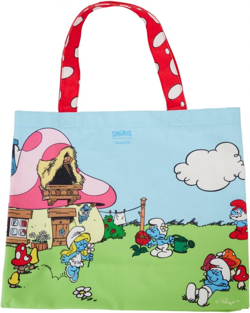 The Smurfs Village Life Canvas Tote Bag $18.40 Crossbody Bags