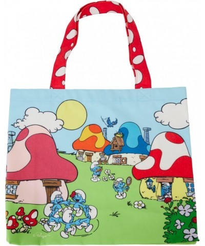 The Smurfs Village Life Canvas Tote Bag $18.40 Crossbody Bags