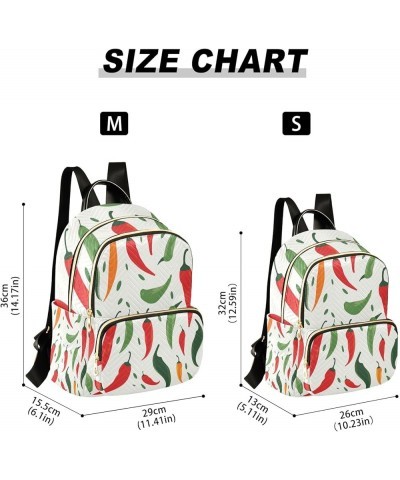 Small Backpack Purse for Women, Red Green Peppers Travel Bag Casual Daypack Shoulder Bag Small $17.28 Backpacks