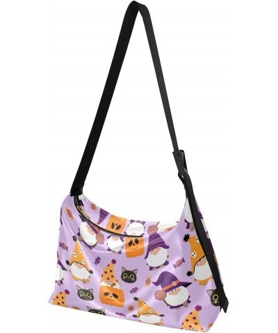 Cute Gnomes Halloween Soft PU Leather Shoulder Bag for Women Stylish Ladies Crossbody Purse with Zipper Closure Tote Handbag ...