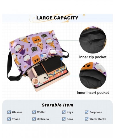 Cute Gnomes Halloween Soft PU Leather Shoulder Bag for Women Stylish Ladies Crossbody Purse with Zipper Closure Tote Handbag ...