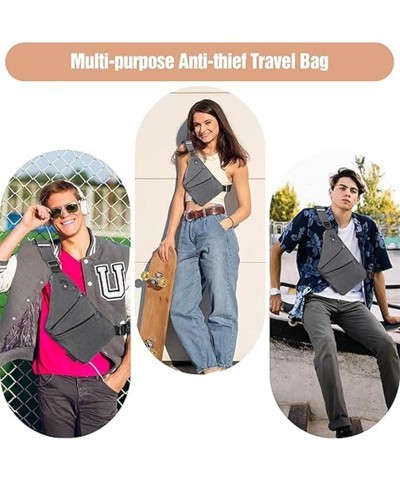 2024 New Personal Flex Bag Anti Theft Travel Bag Anti-Theft Bag Slim Sling Bag Cross Body Travel Bag for Women Men Coffee $17...