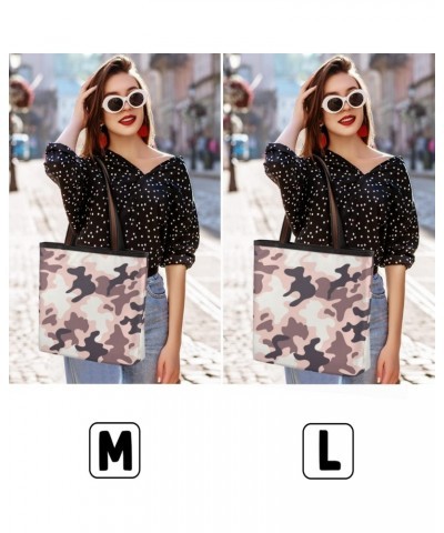 Women Tote Bag Large Handbag Camouflage Print Pattern Shoulder Bag Zippered Satchel Purse Work Travel Beach Tote Bag $9.22 Sa...