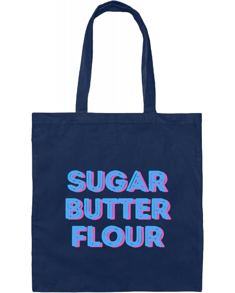 Funny Gift Quote Sister Brother Parent Mom Dad Fathers Day Sr Butter Flour Waitress Navy Black Multicolor Canvas Tote Bag $13...