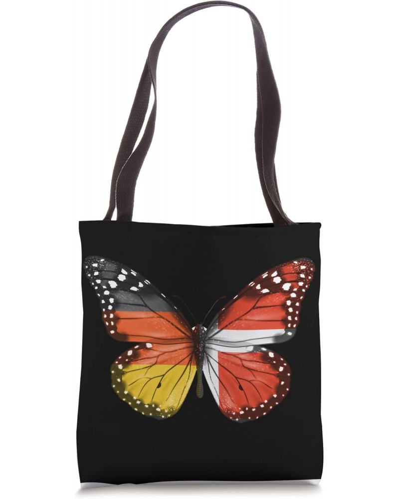 German Danish Flag Butterfly Tote Bag $13.42 Totes