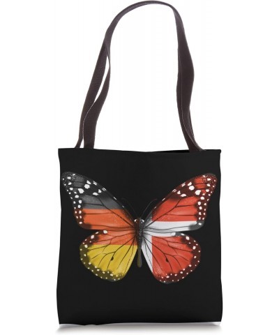 German Danish Flag Butterfly Tote Bag $13.42 Totes