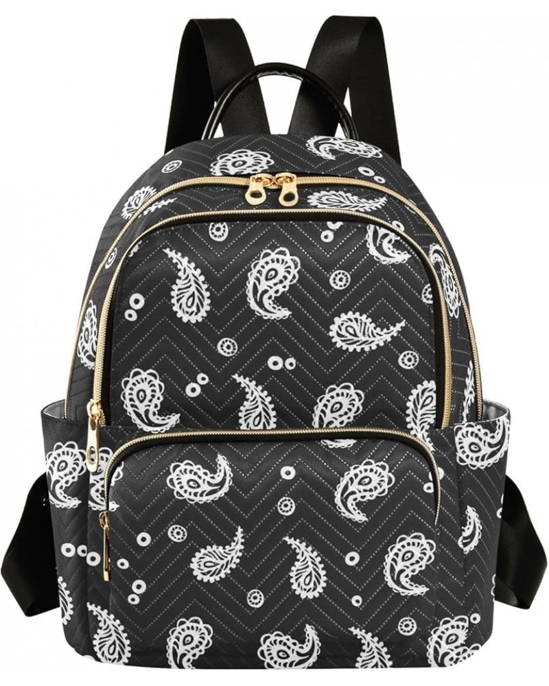 Paisley Ethnic Pattern Mini Backpack Purse for Women Travel Bag Fashion Daypack Back Pack Shoulder Bag Multicolor Small $15.1...