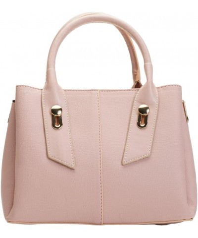 Cascadia Medium-Sized Faux Leather Handbag - Women's Tote and Shoulder Bag R1153 Light Pink $19.80 Satchels