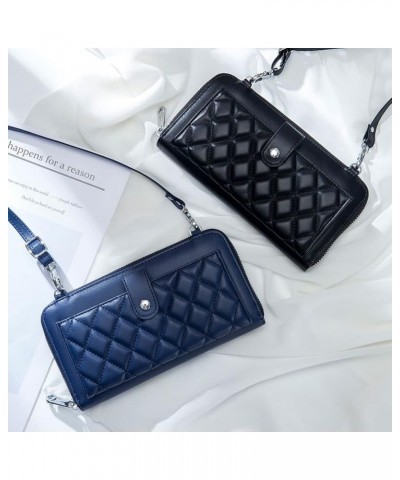 Genuine Leather Crossbody Bag for Women Shoulder Handbag Touch Screen Mobile Phone Bag (Black) Black $16.79 Shoulder Bags