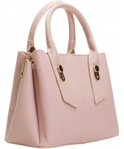 Cascadia Medium-Sized Faux Leather Handbag - Women's Tote and Shoulder Bag R1153 Light Pink $19.80 Satchels