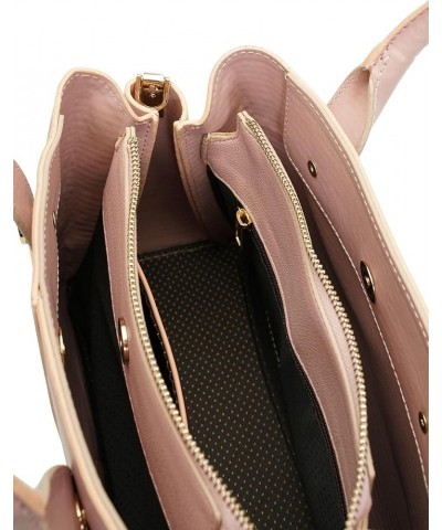 Cascadia Medium-Sized Faux Leather Handbag - Women's Tote and Shoulder Bag R1153 Light Pink $19.80 Satchels