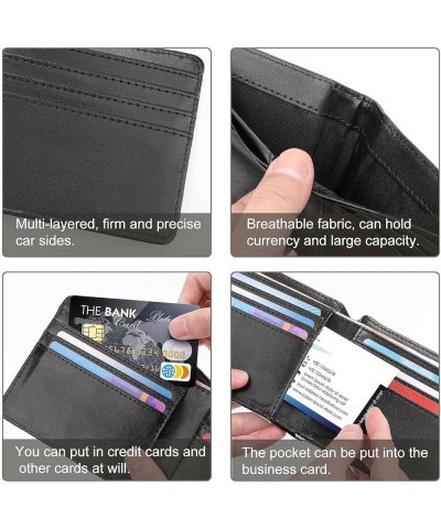 Leather Bifold Wallet Coin Purse Soft Stylish Credit Pass Case Card-Holder for Boy Girl Men Woman Money Storage Multi 5 $16.8...