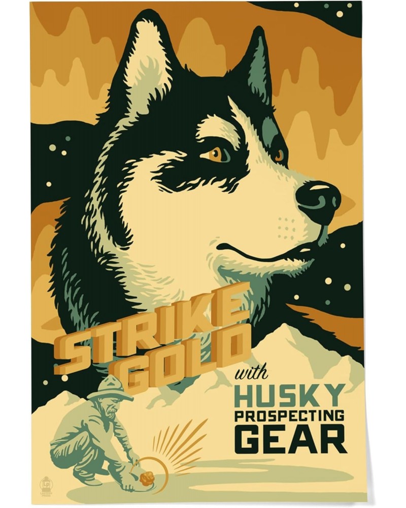 24x36 Inch Giclee Print, Husky, Retro Gold Mining Ad $25.49 Totes