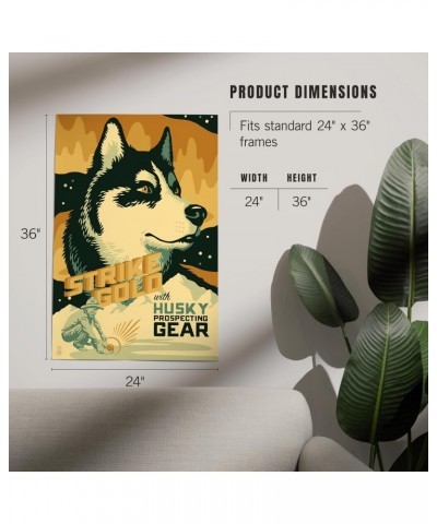 24x36 Inch Giclee Print, Husky, Retro Gold Mining Ad $25.49 Totes