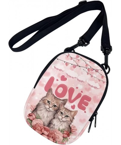 Small Crossbody Bags for Men Casual Shoulder Bag Chest Bag Youth Messenger Bag Purses and Bags Cat Flower $8.66 Totes