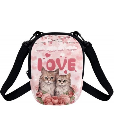 Small Crossbody Bags for Men Casual Shoulder Bag Chest Bag Youth Messenger Bag Purses and Bags Cat Flower $8.66 Totes