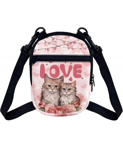 Small Crossbody Bags for Men Casual Shoulder Bag Chest Bag Youth Messenger Bag Purses and Bags Cat Flower $8.66 Totes