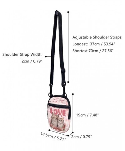 Small Crossbody Bags for Men Casual Shoulder Bag Chest Bag Youth Messenger Bag Purses and Bags Cat Flower $8.66 Totes