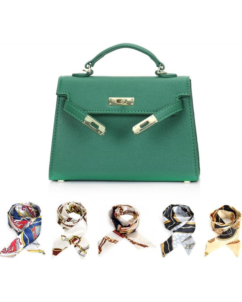 Women's Top Handle Handbags 9 * 2.5 * 5.5in Crossbody Satchel Bags Trendy Shoulder Bag Mini Crocodile Purses Clutch Green-1 $...