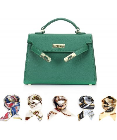 Women's Top Handle Handbags 9 * 2.5 * 5.5in Crossbody Satchel Bags Trendy Shoulder Bag Mini Crocodile Purses Clutch Green-1 $...