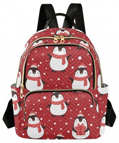 Cute Penguin Cartoon Backpack Purse for Women Lightweight Back Pack Casual Daypack Travel Shoulder Bag Bookbag - S Medium Mul...