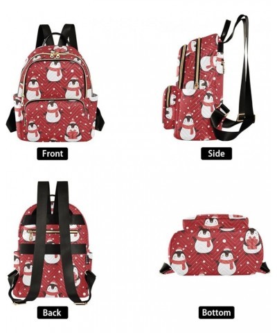 Cute Penguin Cartoon Backpack Purse for Women Lightweight Back Pack Casual Daypack Travel Shoulder Bag Bookbag - S Medium Mul...