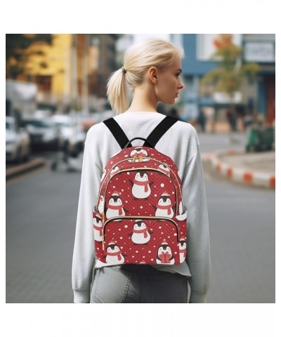 Cute Penguin Cartoon Backpack Purse for Women Lightweight Back Pack Casual Daypack Travel Shoulder Bag Bookbag - S Medium Mul...