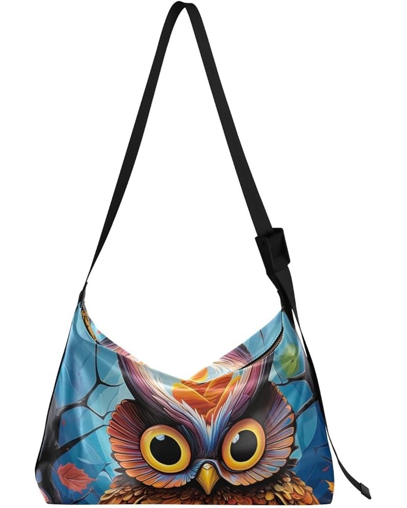 Crossbody Bag Leather Crossbody Purses for Women Womens Shoulder Bags PU Leather Owl Pumpkins $14.79 Hobo Bags